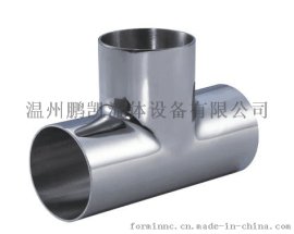 DIN标准DN150不锈钢卫生级316材质DIN焊接长三通,154*2镜面三通